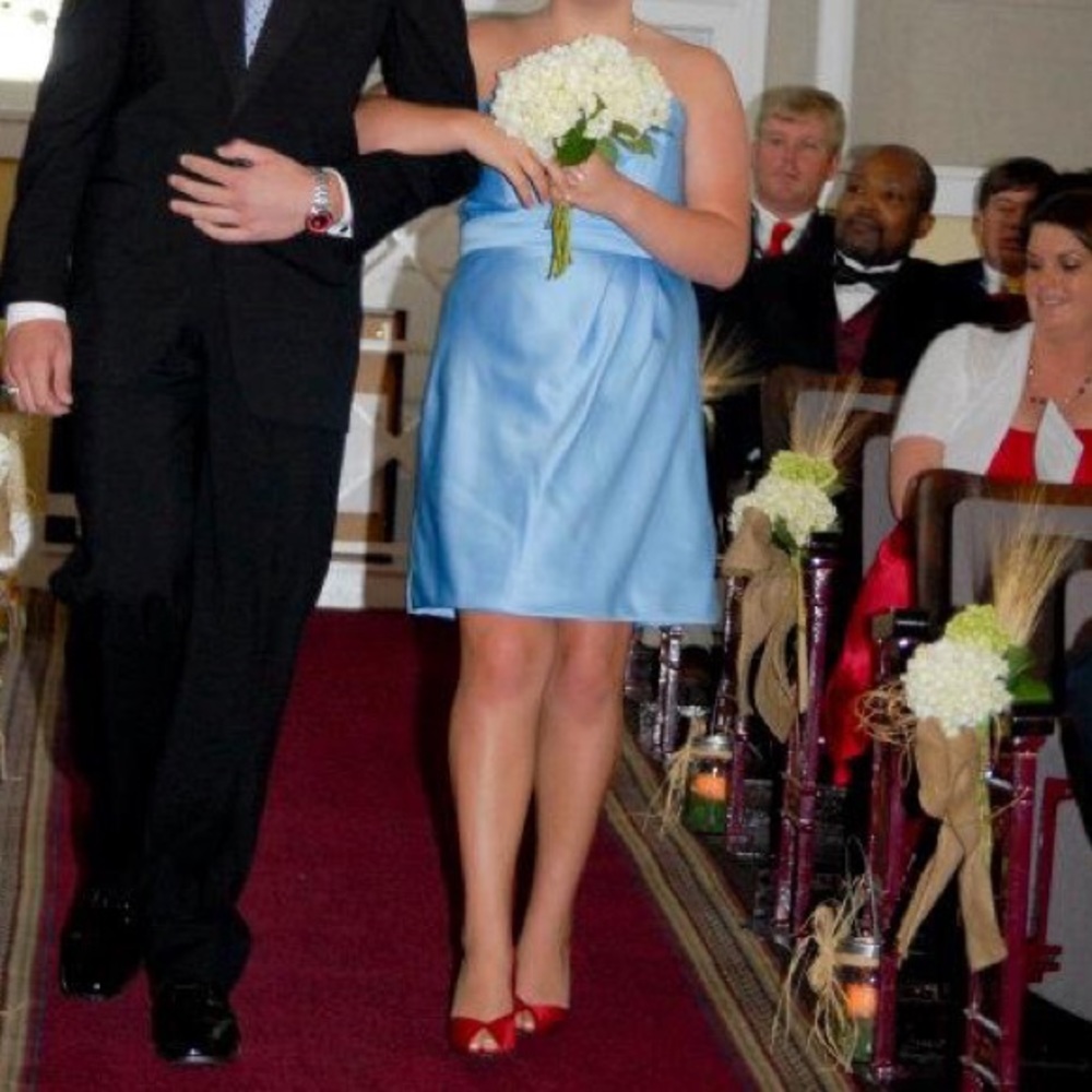 Alfred Angelo light blue bridesmaid dress